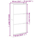 vidaXL barna tölgyszínű szerelt fa cipőszekrény 60x 21 x 125,5 cm