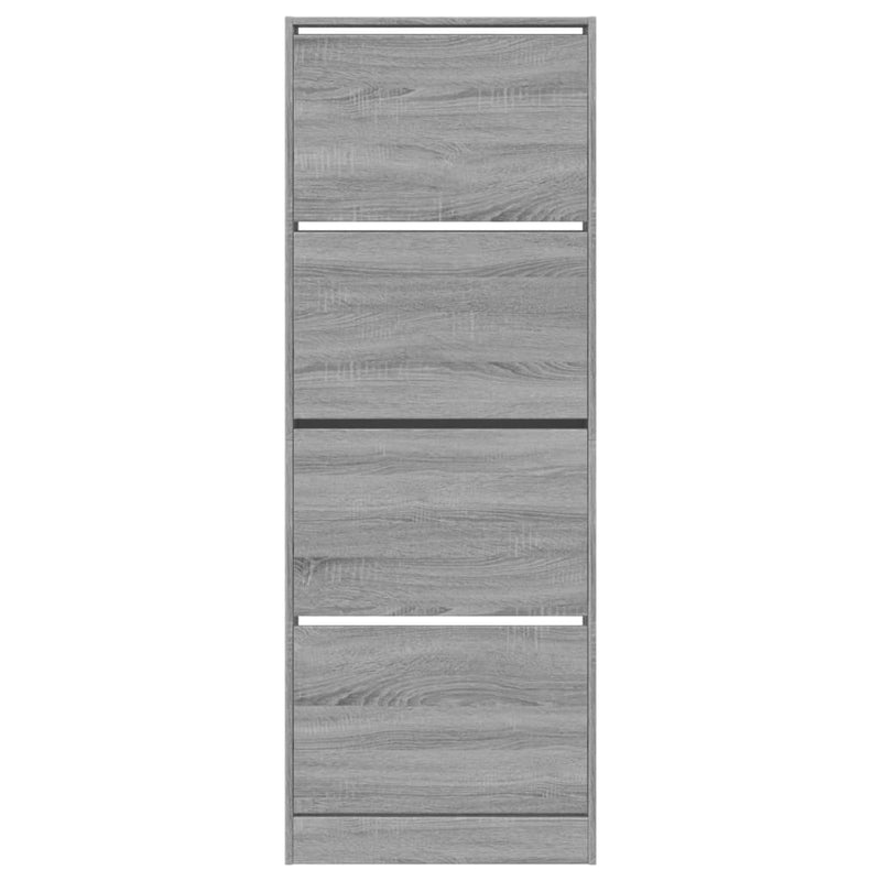vidaXL szürke sonoma színű szerelt fa cipőszekrény 60x21x163,5 cm