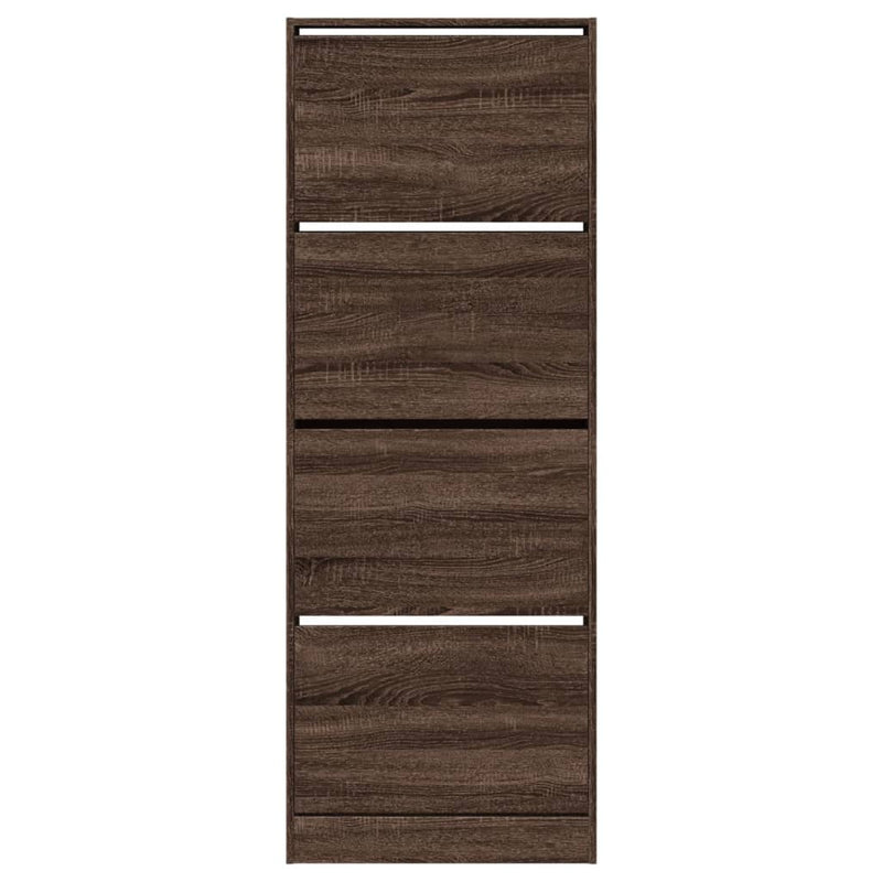 vidaXL barna tölgyszínű szerelt fa cipőszekrény 60 x 21 x 163,5 cm