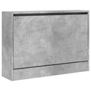 vidaXL betonszürke szerelt fa cipőszekrény 80 x 21 x 57 cm