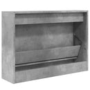 vidaXL betonszürke szerelt fa cipőszekrény 80 x 21 x 57 cm