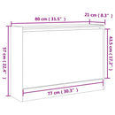 vidaXL szürke sonoma színű szerelt fa cipőszekrény 80 x 21 x 57 cm
