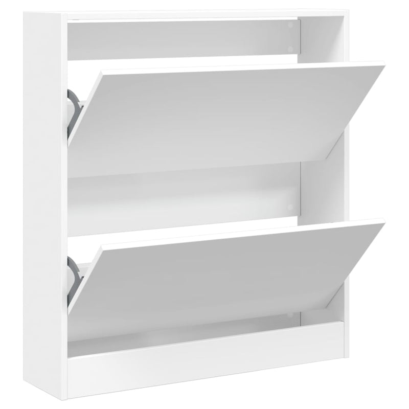 vidaXL fehér szerelt fa cipőszekrény 80 x 21 x 87,5 cm