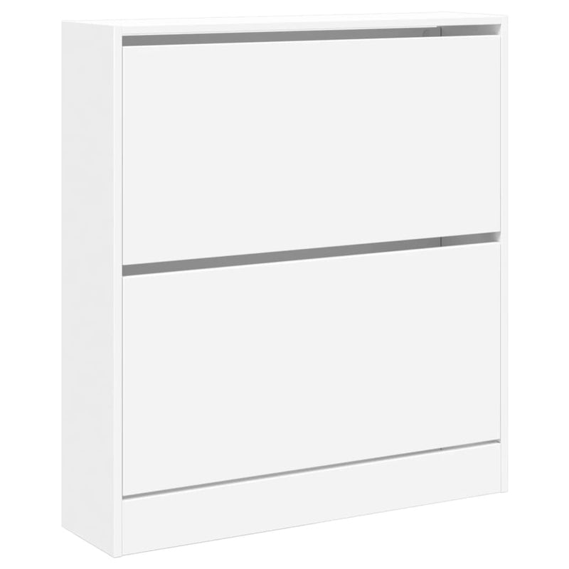 vidaXL fehér szerelt fa cipőszekrény 80 x 21 x 87,5 cm