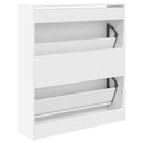 vidaXL fehér szerelt fa cipőszekrény 80 x 21 x 87,5 cm