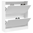 vidaXL fehér szerelt fa cipőszekrény 80 x 21 x 87,5 cm