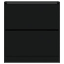 vidaXL fekete szerelt fa cipőszekrény 80 x 21x 87,5 cm