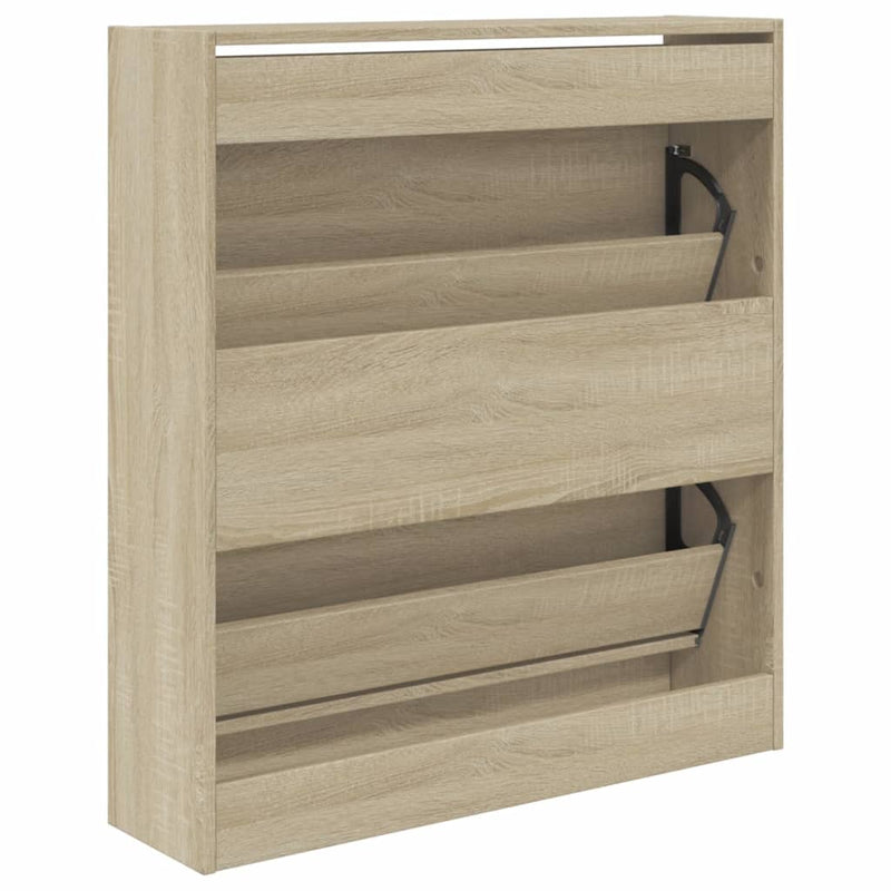 vidaXL sonoma tölgy színű szerelt fa cipőszekrény 80 x 21 x 87,5 cm