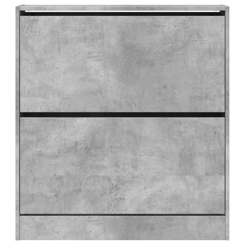 vidaXL betonszürke szerelt fa cipőszekrény 80 x 21 x 87,5 cm
