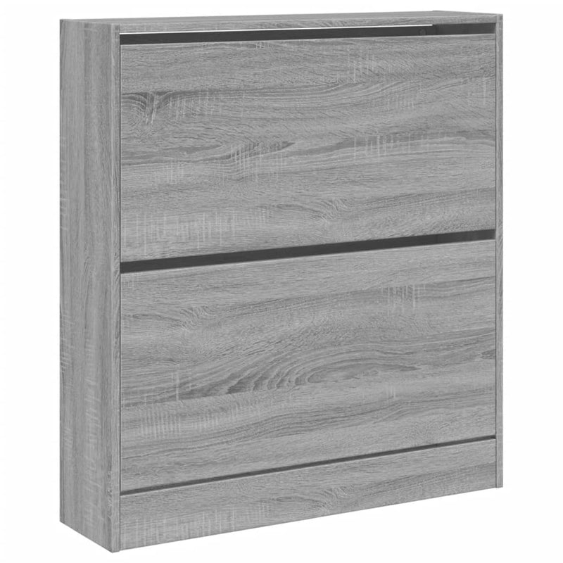 vidaXL szürke sonoma színű szerelt fa cipőszekrény 80 x 21 x 87,5 cm