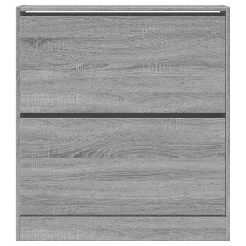 vidaXL szürke sonoma színű szerelt fa cipőszekrény 80 x 21 x 87,5 cm