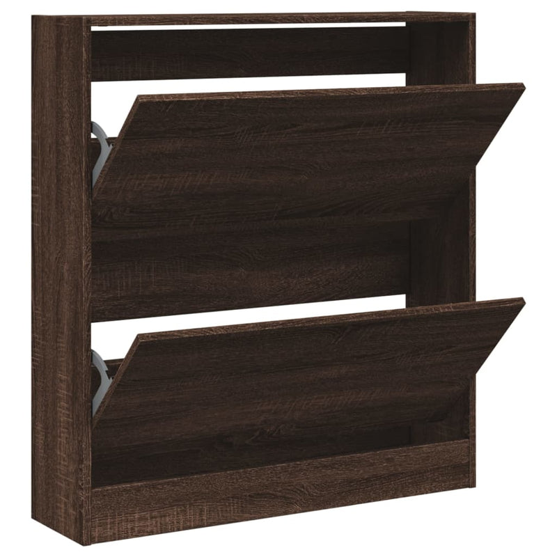 vidaXL barna tölgyszínű szerelt fa cipőszekrény 80 x 21 x 87,5 cm