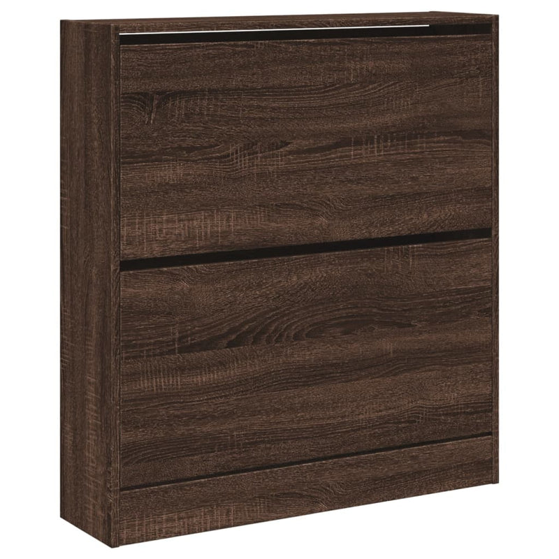 vidaXL barna tölgyszínű szerelt fa cipőszekrény 80 x 21 x 87,5 cm