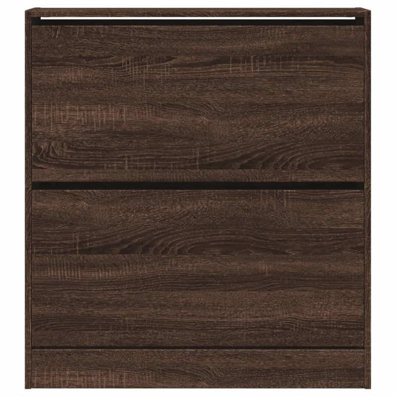 vidaXL barna tölgyszínű szerelt fa cipőszekrény 80 x 21 x 87,5 cm