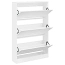 vidaXL fehér szerelt fa cipőszekrény 80 x 21 x 125,5 cm