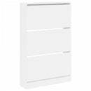 vidaXL fehér szerelt fa cipőszekrény 80 x 21 x 125,5 cm