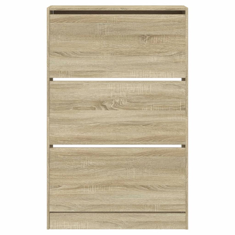 vidaXL sonoma tölgy színű szerelt fa cipőszekrény 80 x 21 x 125,5 cm