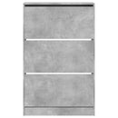 vidaXL betonszürke szerelt fa cipősszekrény 80 x 21 x 125,5 cm