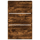 vidaXL füstös tölgy színű szerelt fa cipőszekrény 80 x 21 x 125,5 cm