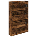 vidaXL füstös tölgy színű szerelt fa cipőszekrény 80 x 21 x 125,5 cm