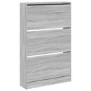vidaXL szürke sonoma színű szerelt fa cipősszekrény 80 x 21 x 125,5 cm