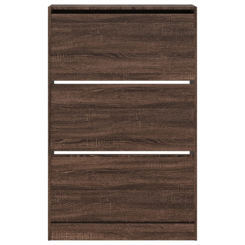 vidaXL barna tölgyszínű szerelt fa cipőszekrény 80 x 21 x 125,5 cm