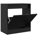 vidaXL fekete szerelt fa cipőszekrény 60 x 34 x 63,5 cm