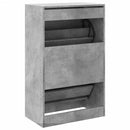 vidaXL betonszürke szerelt fa cipőszekrény 60 x 34 x 96,5 cm