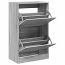 vidaXL szürke sonoma színű szerelt fa cipőszekrény 60 x 34 x 96,5 cm