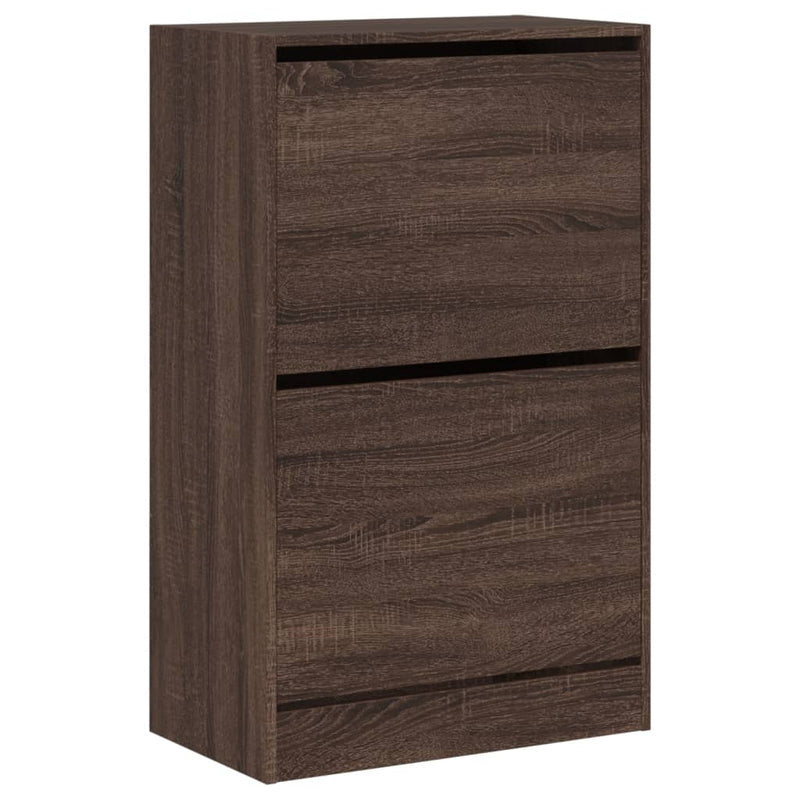 vidaXL barna tölgyszínű szerelt fa cipőszekrény 60 x 34 x 96,5 cm