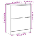 vidaXL fehér szerelt fa cipőszekrény 80 x 34 x 96,5 cm