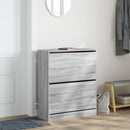 vidaXL szürke sonoma színű szerelt fa cipőszekrény 80x34x96,5 cm