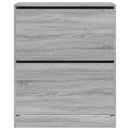 vidaXL szürke sonoma színű szerelt fa cipőszekrény 80x34x96,5 cm