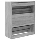 vidaXL szürke sonoma színű szerelt fa cipőszekrény 80x34x96,5 cm