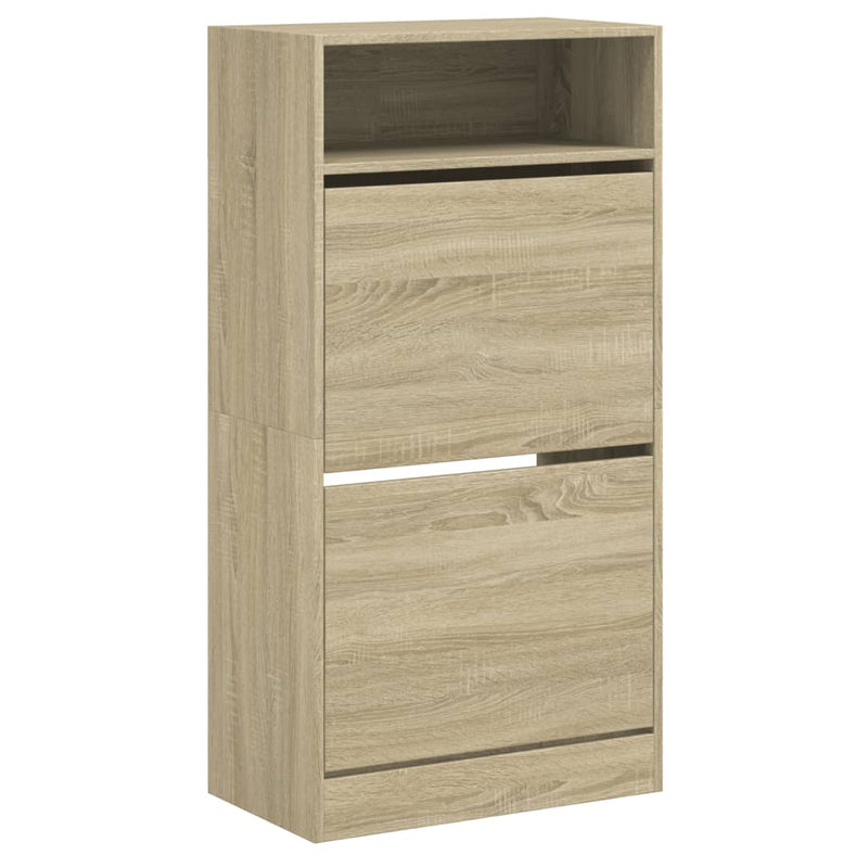 vidaXL sonoma tölgy színű szerelt fa cipőszekrény 60x34x116 cm