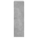 vidaXL betonszürke szerelt fa cipőszekrény 60x34x116 cm