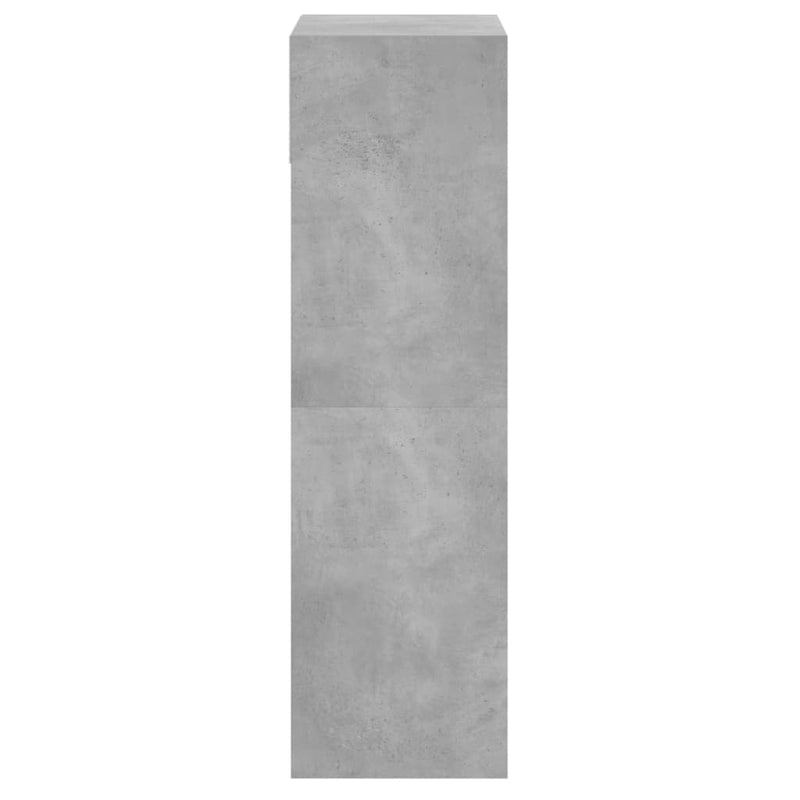 vidaXL betonszürke szerelt fa cipőszekrény 60x34x116 cm