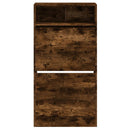 vidaXL füstös tölgy színű szerelt fa cipőszekrény 60x34x116 cm
