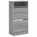 vidaXL szürke sonoma színű szerelt fa cipőszekrény 60x34x116 cm