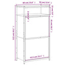 vidaXL fekete szerelt fa cipőszekrény 60x34x112 cm