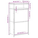 vidaXL füstös tölgy színű szerelt fa cipőszekrény 60x34x112 cm