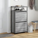 vidaXL szürke sonoma színű szerelt fa cipőszekrény 60x34x112 cm