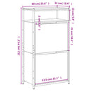 vidaXL szürke sonoma színű szerelt fa cipőszekrény 60x34x112 cm