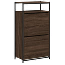 vidaXL barna tölgyszínű szerelt fa cipősszekrény 60x34x112 cm