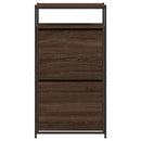 vidaXL barna tölgyszínű szerelt fa cipősszekrény 60x34x112 cm