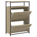 vidaXL sonoma tölgy színű szerelt fa cipőszekrény 75x34x112 cm