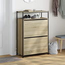vidaXL sonoma tölgy színű szerelt fa cipőszekrény 75x34x112 cm