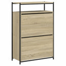 vidaXL sonoma tölgy színű szerelt fa cipőszekrény 75x34x112 cm
