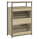 vidaXL sonoma tölgy színű szerelt fa cipőszekrény 75x34x112 cm