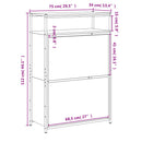vidaXL sonoma tölgy színű szerelt fa cipőszekrény 75x34x112 cm